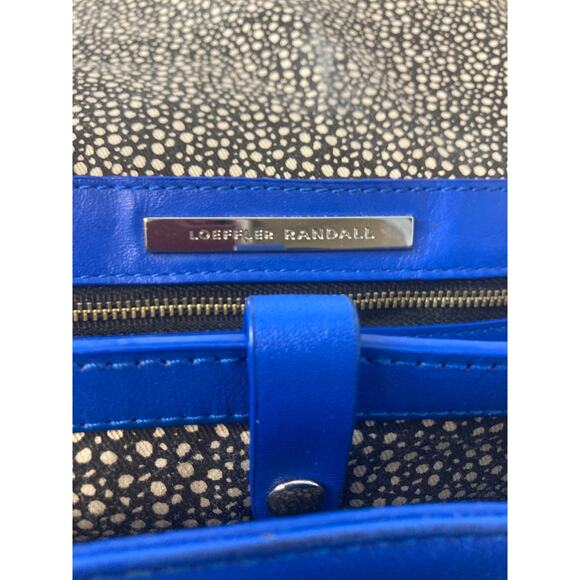 LOEFFLER RANDALL, MEDIUM BLUE LEATHER CROSSBODY BAG (ASIS) - Picture 13 of 16